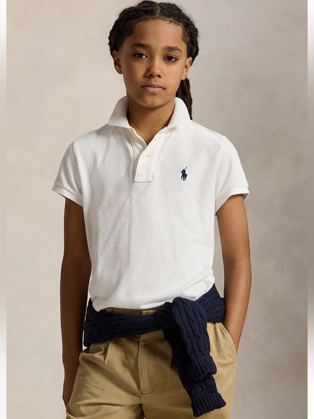 Polo by Ralph Lauren White Polo with Navy Pony Embroidery - Picture 14 of 17